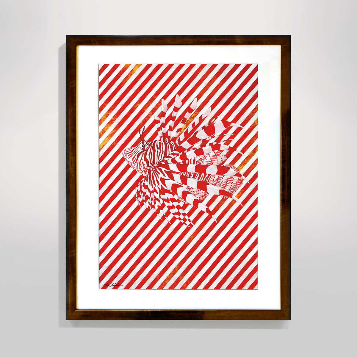 acrylic painting artwork dmDesign Drawing  fish graphic design  painting   art red Exhibition 