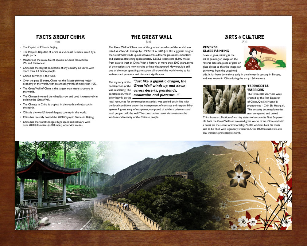brochure china tri-fold