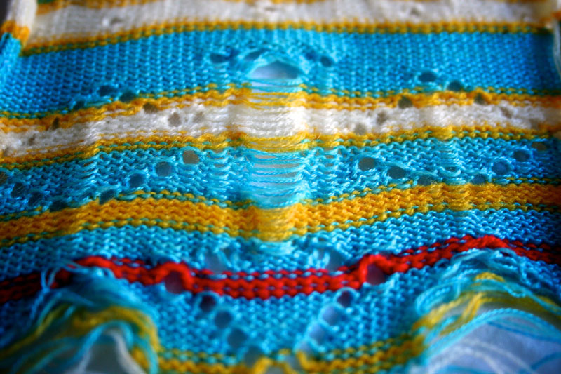 knitting machine knitting texture