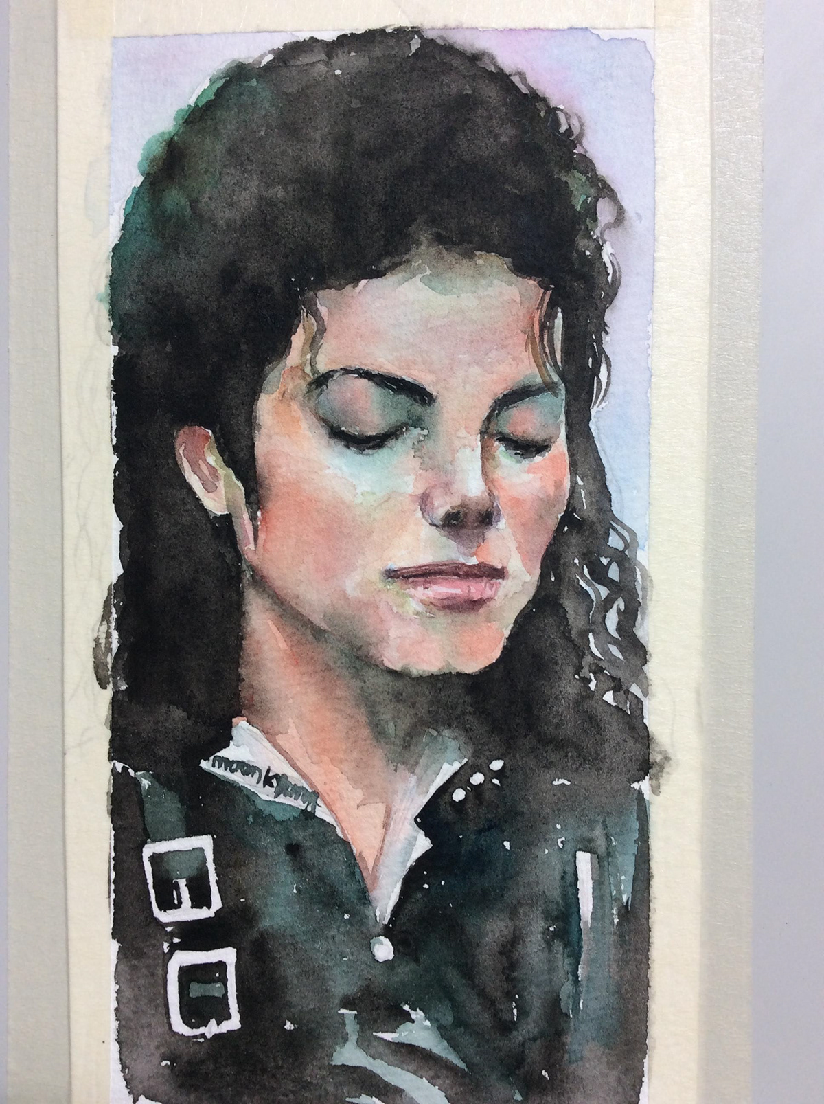 Michael Jackson fanart pen drawing Drawing  watercolor painting  