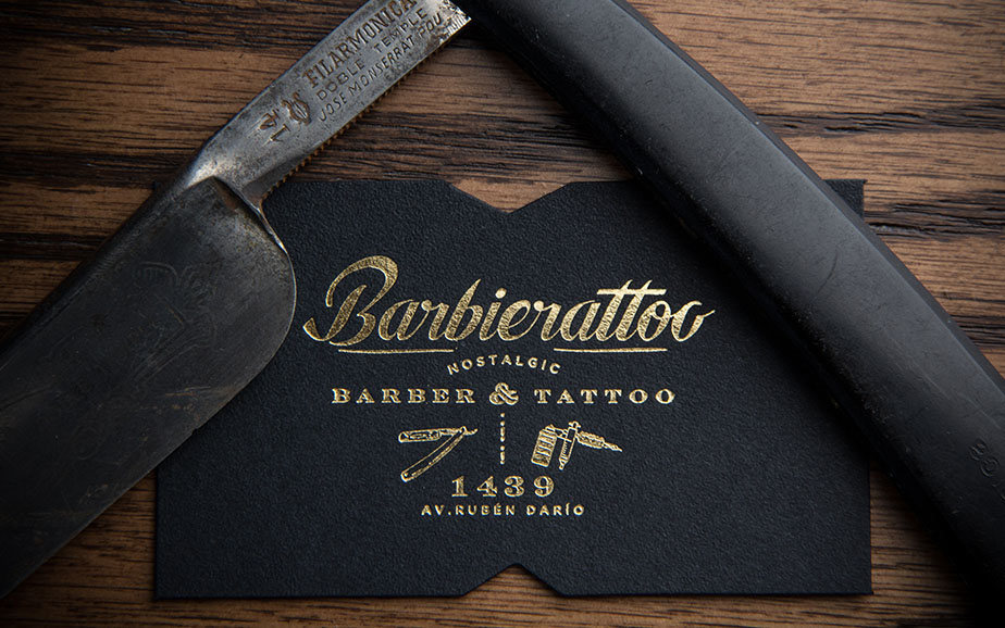 barber barbershop barber shop Guadalajara jalisco tattoo tatuaje brand tarjeta hoja fino simple fine monterrey mexico