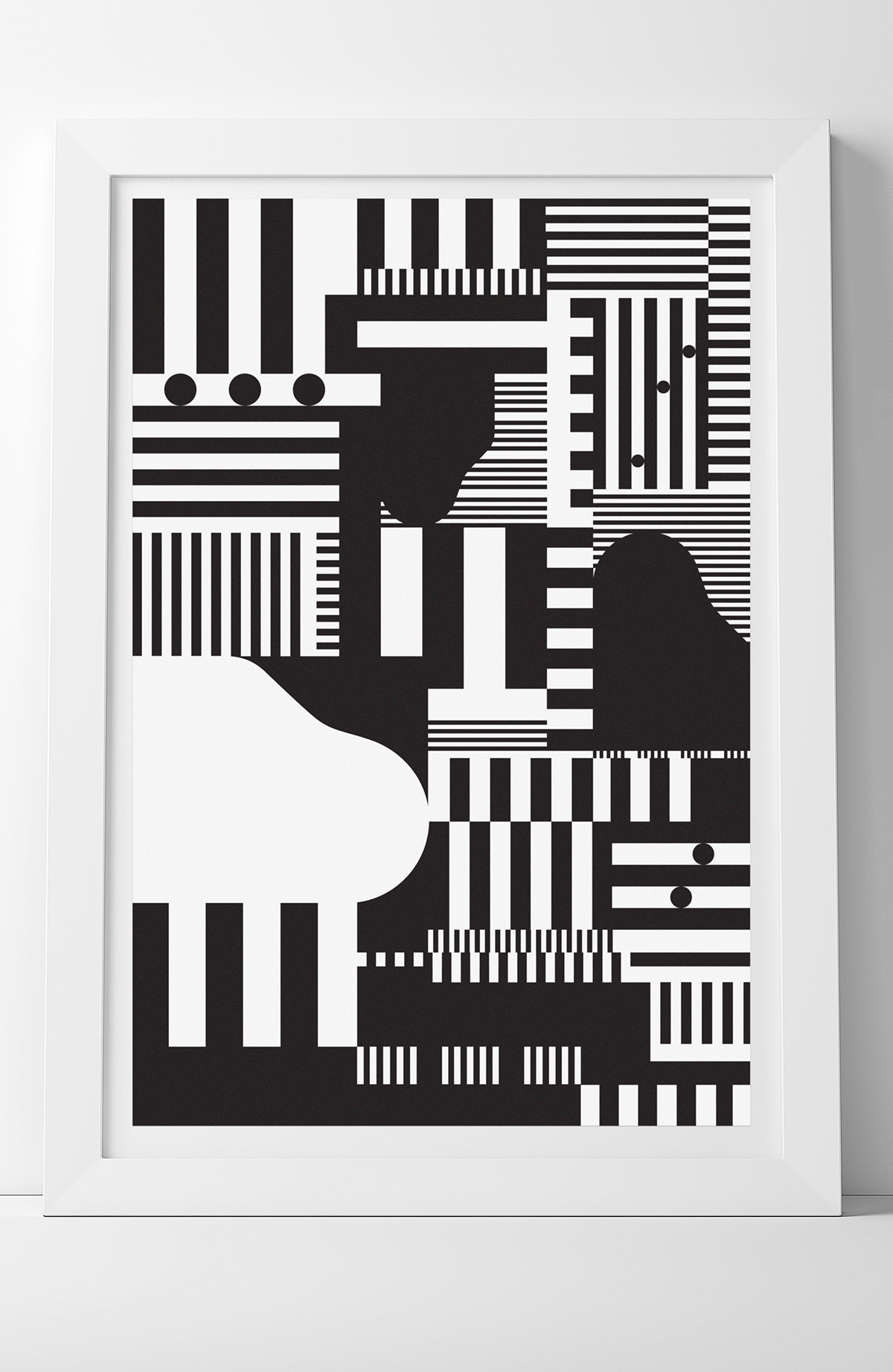 print black white abstract jazz poster brochure Piano minimal geometric Playful modern condensed festival simplistic Pianist