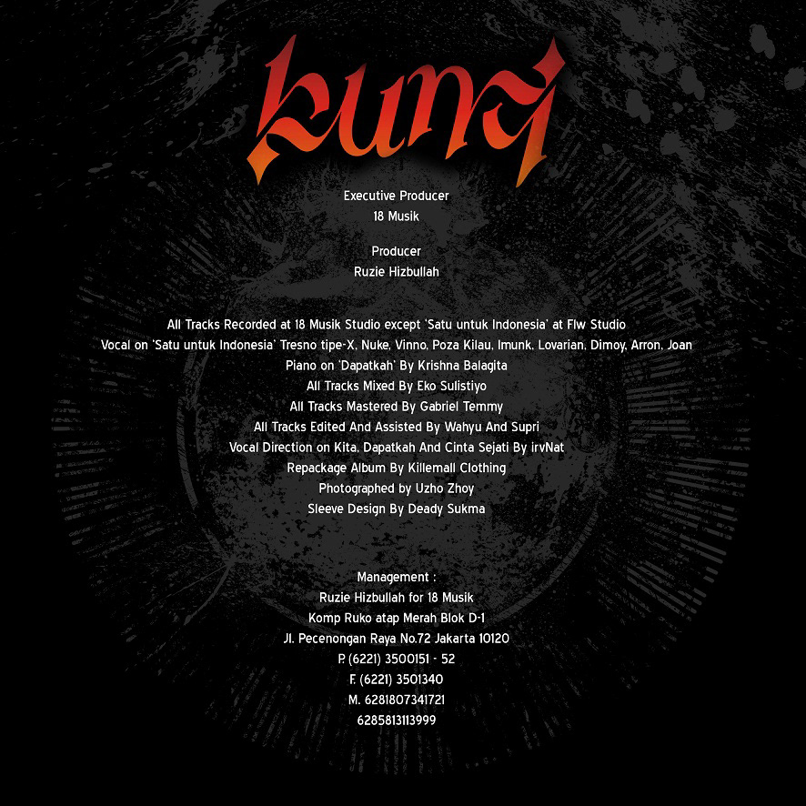 kunci killemall rock rocks band Promotion cd Album cover