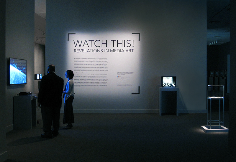 video art contemporary art museum Exhibition  title wall Media Art