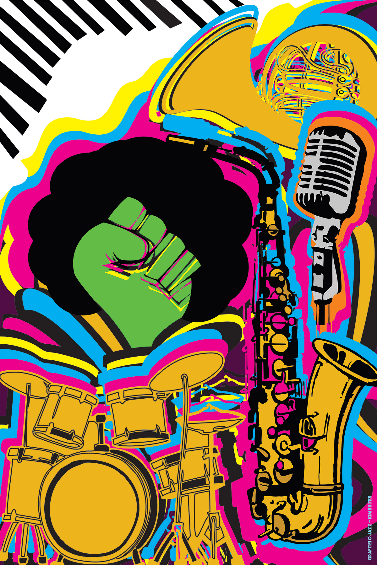 cartaz design design gráfico graphic design  jazz poster