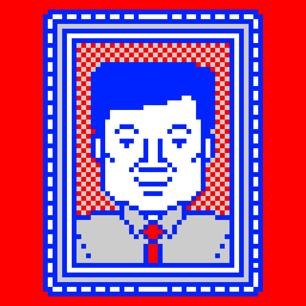 pixel portrait face ILLUSTRATION  art Thai bitmap