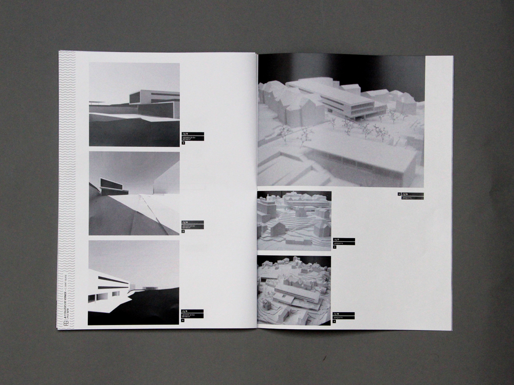 architect  Mailer annex portfolio black  and White