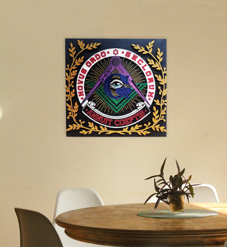 eye eye of providence freemason illuminati masonic masonic symbols pyramid string art triangle wall hanging