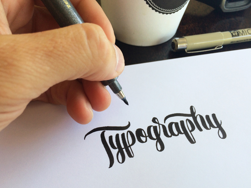 brush pen lettering logo logos corporate idenitity process sketching