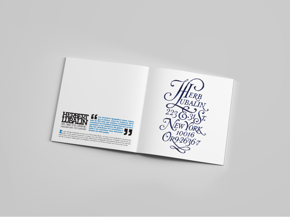 herbert lubalin Herb Lubalin designer typo catalog book blue Style avant garde serif gothic