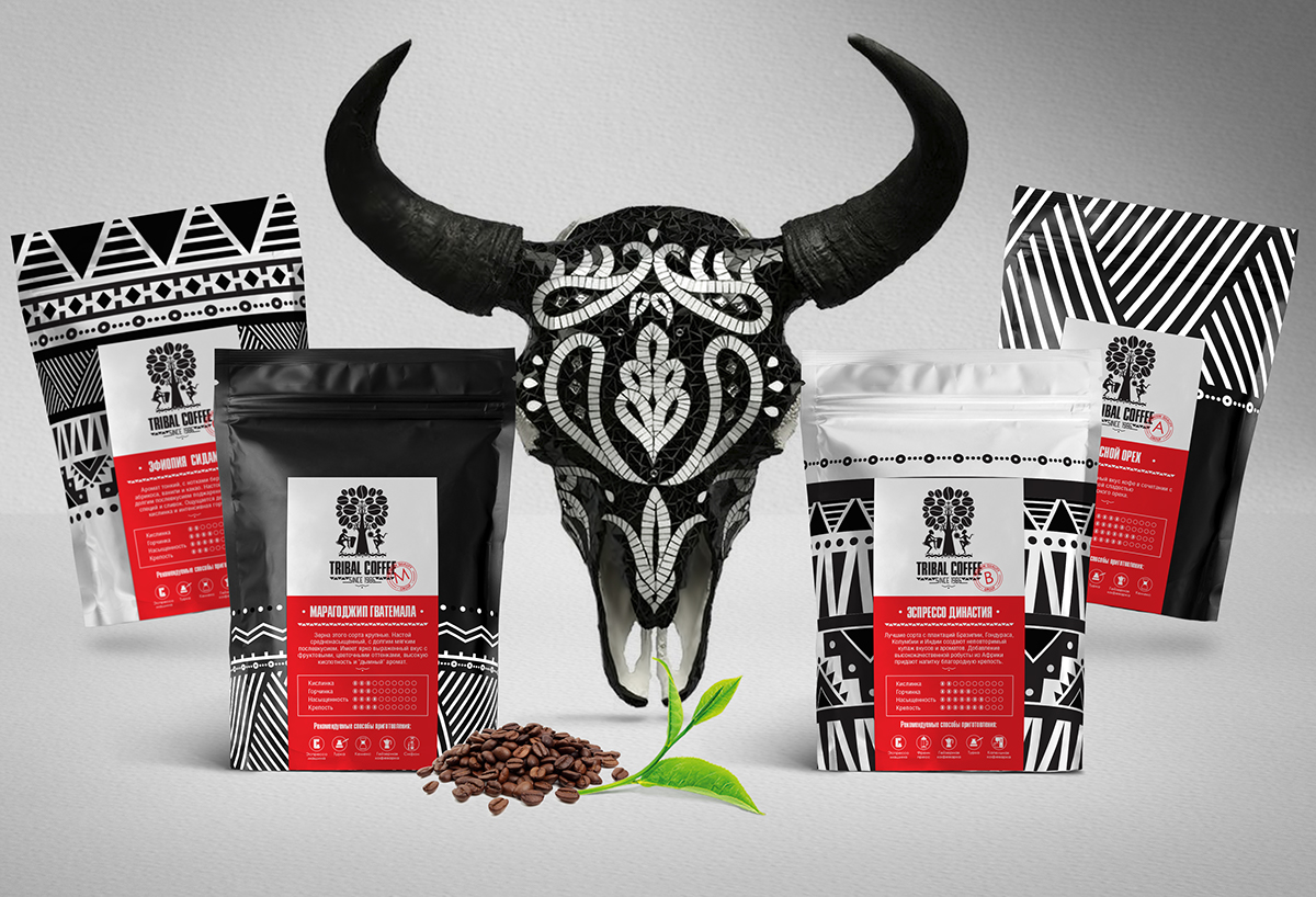 fedorovaolena tribal Coffee identity pattern african style etnic inspiration coffee branding Awards the best africa Style creative Hipster