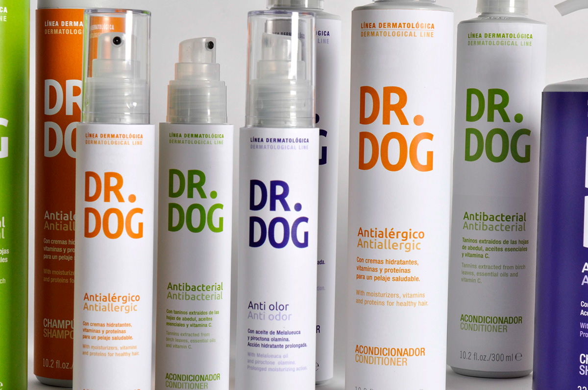 Label dog care perros cuidado shampoo conditioner