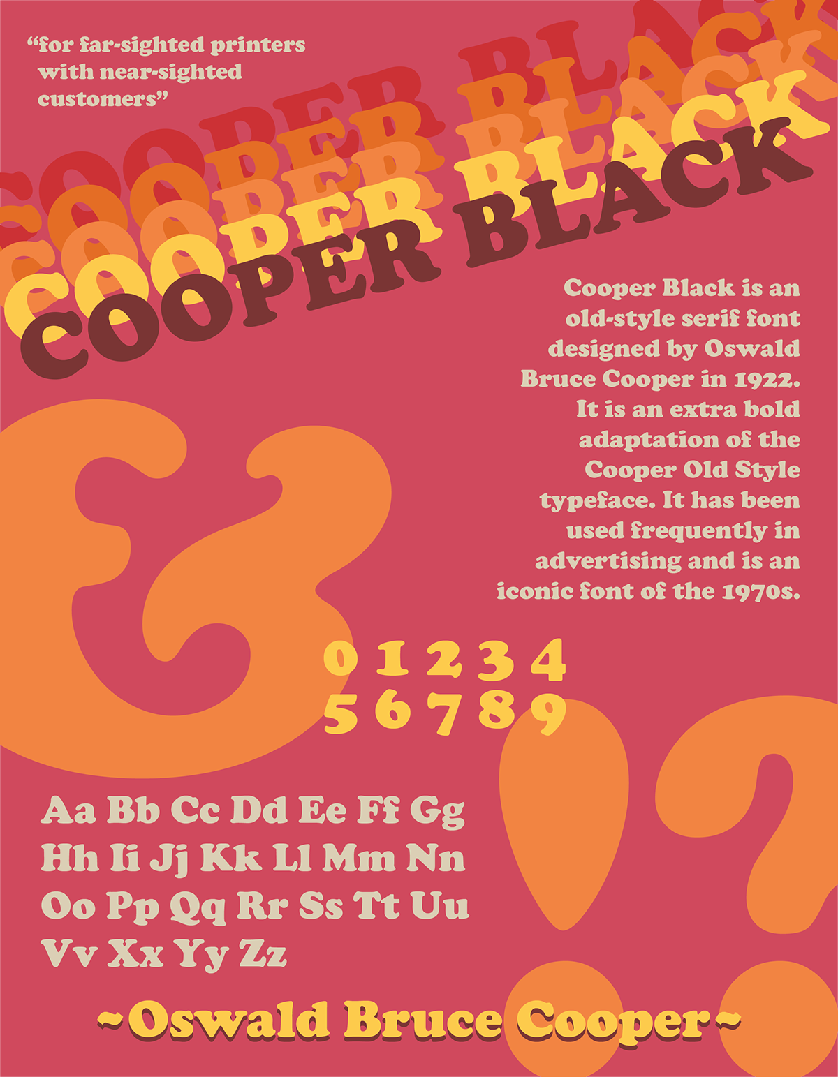 70s 70s font cooper black font Font Poster Illustrator poster Poster Design Retro Typeface