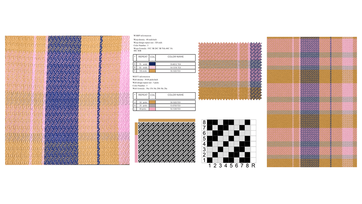 weaving textile design  cad PointCarre Weave Design handloom handmade Textiles handwoven Checks and Stripes