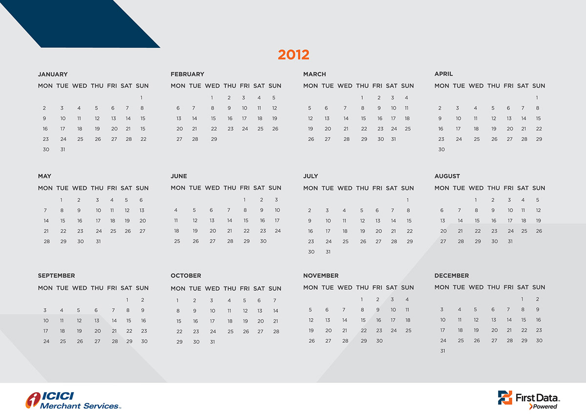 calendar composition typo icici Bank tabletop graphic colour pantone Industries company photographs Forms