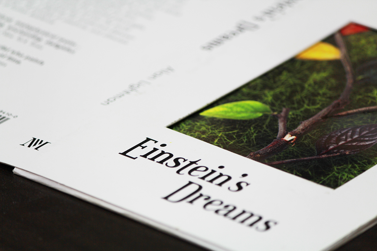 einstein's dreams book cover print transparency paper interactive postcard