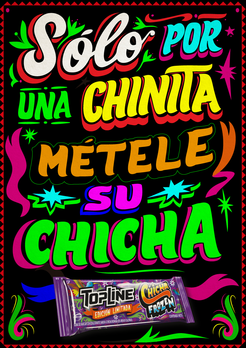 lettering chicha chicle