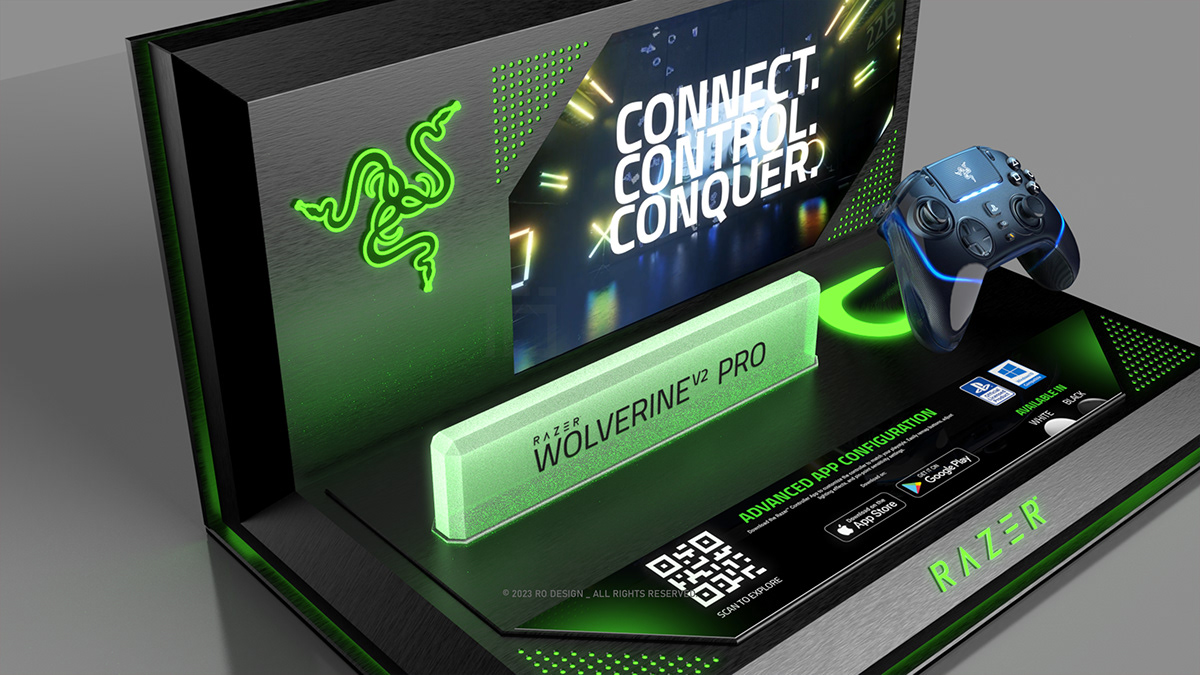 raze Retail design Display wolverine Gamer Gaming bestbuy Counter Display Gaming Display gaming retail