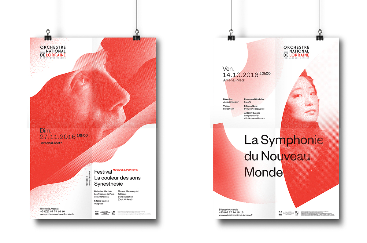brochure orchestra music red season Landscape biding abstract shapes pantone