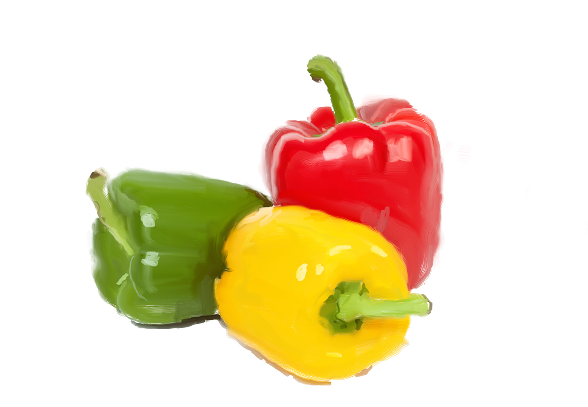 digital painting peppers photoshop