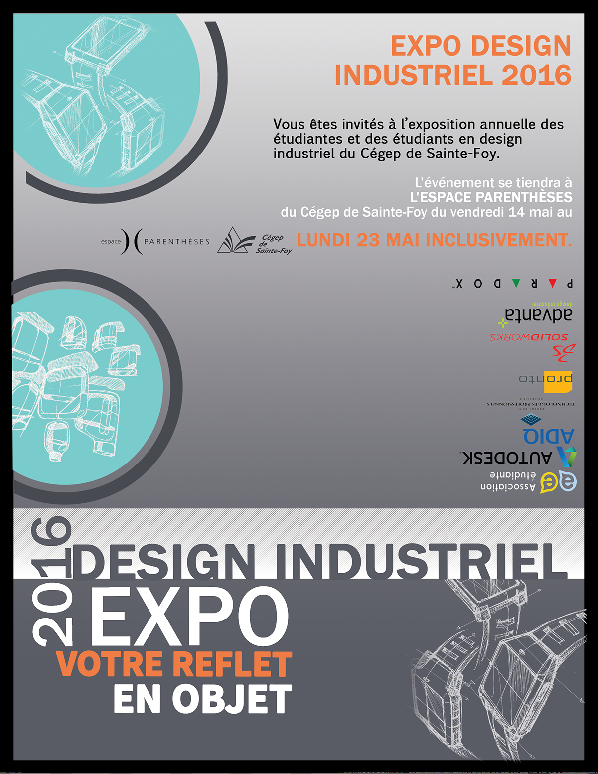 Affiche exposition Design Industriel 2016
