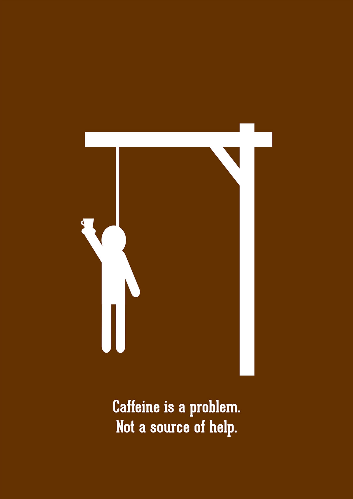 pictograms  coffee  caffeine reduction simplistic  poster  campaign
