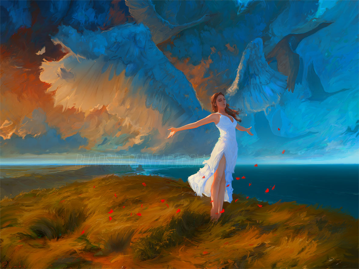 rhads digitalart SKY clouds light sunset