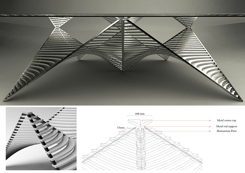 furniture coffee table interiors glass coffee table table digital pattern geometry onurozkaya