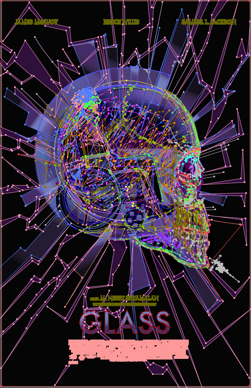 vector vector art movie poster glass skull gradients mexifunk wheelcahir mysterious