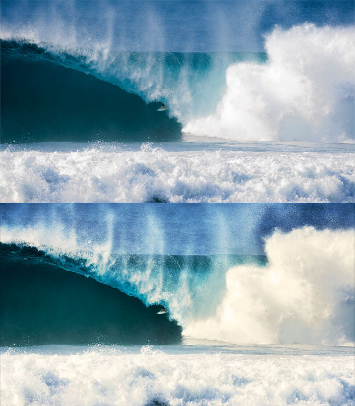 Image manipulation Surf waves vivid