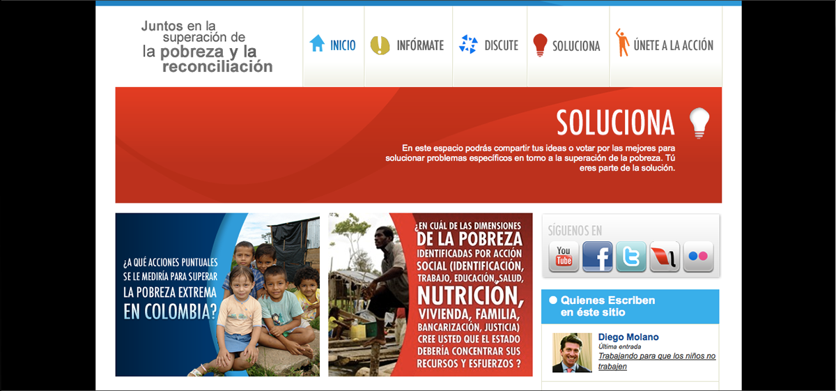 accion social action colombia startics somos mas Poverty inequality Presidency Republic Soluciona Informate Unete la