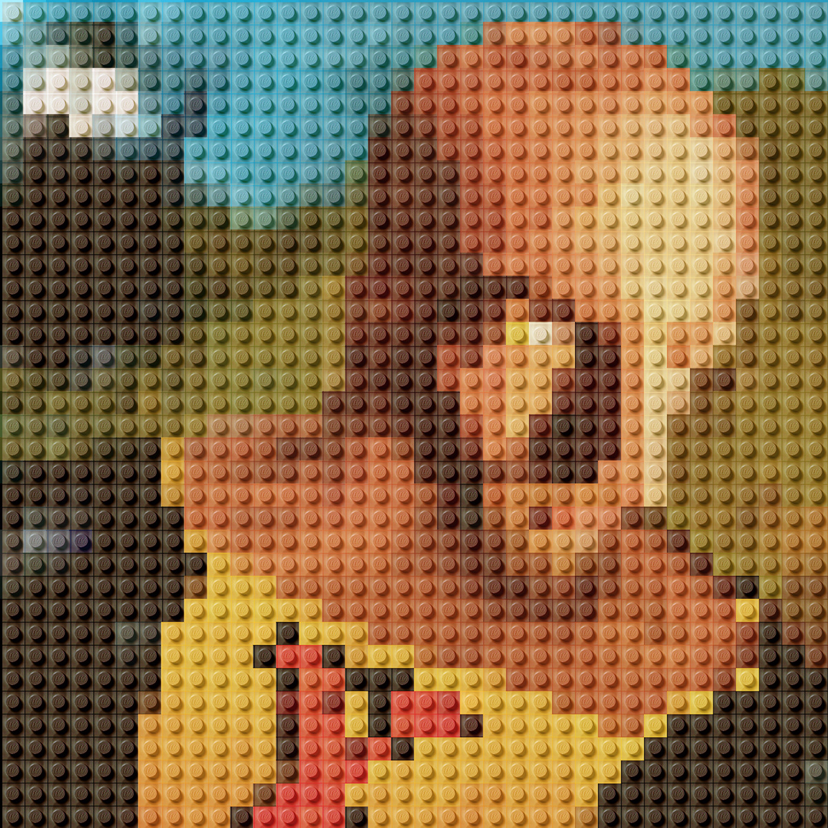 ohohooh nutmeg rock LEGO Low Poly ego portrait