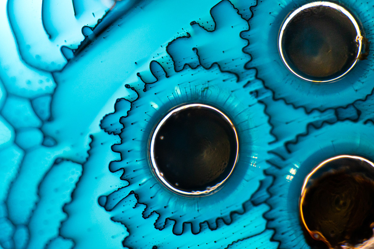 abstract photography art ferrofluid Macro Photography microscope Nikon science scientific photography seattle wa Washington