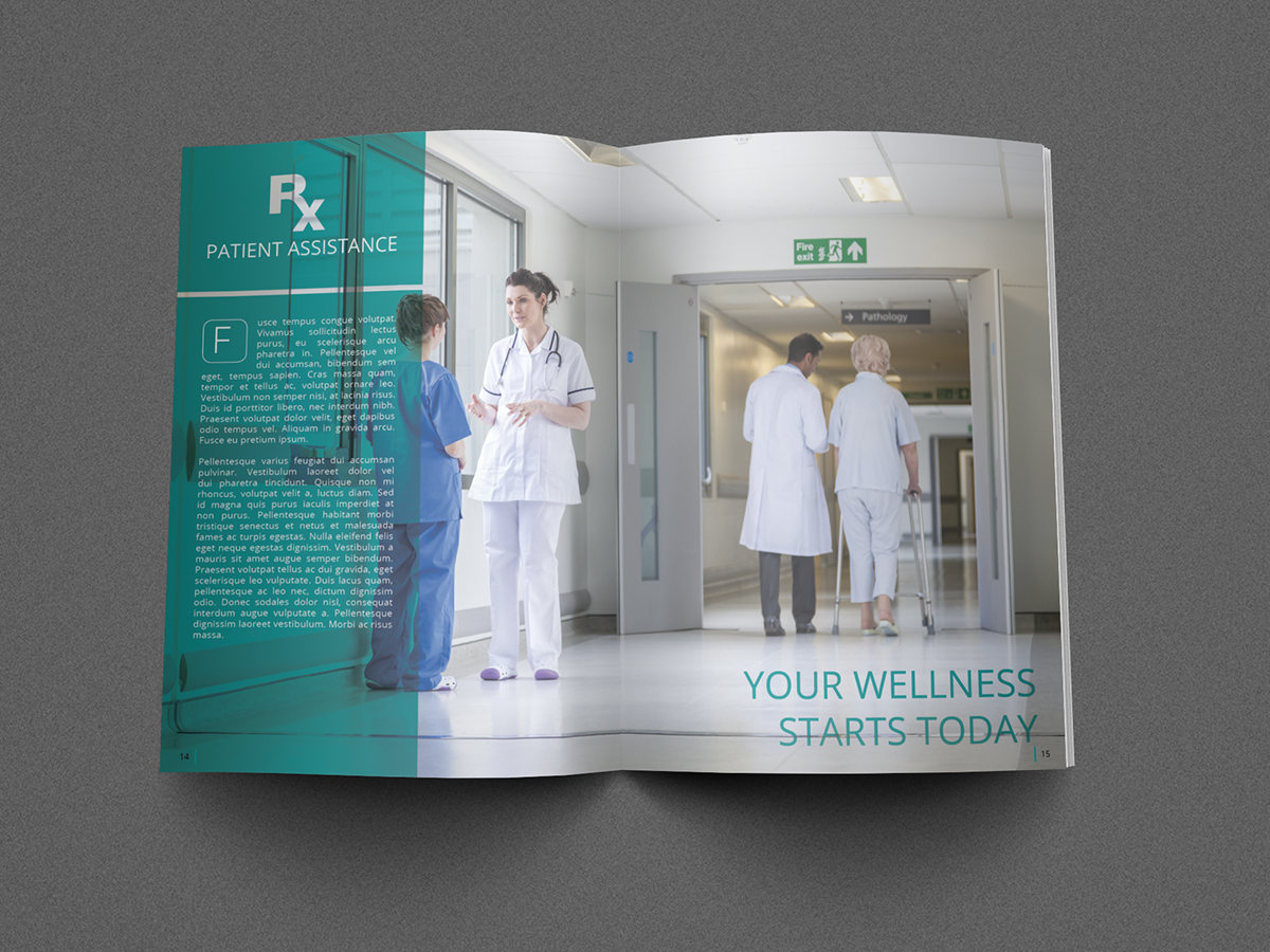 hospital brochure medical brochure Health Brochure Corporate Brochure business brochure simple clean modern medical icon