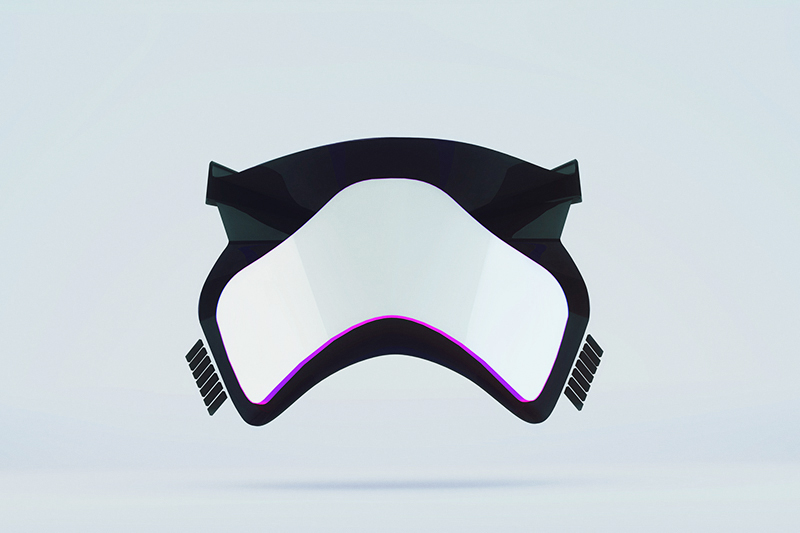 stormtrooper Starwars mask minimalist print curioos