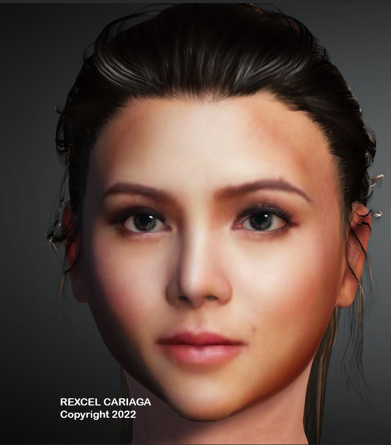 3D model Digital Art  digital portrait Kim Chiu realistic realistic renders 