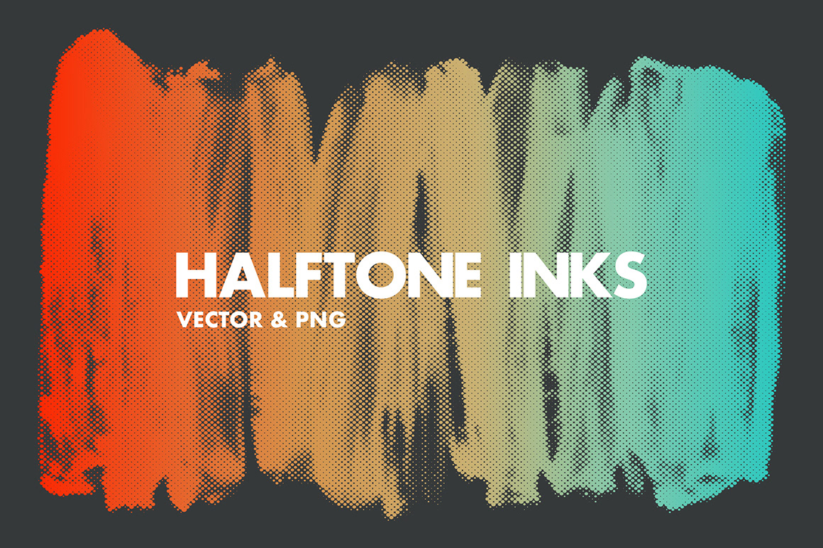 halftone vector inks print textures letterpress masks Overlay effects pattern