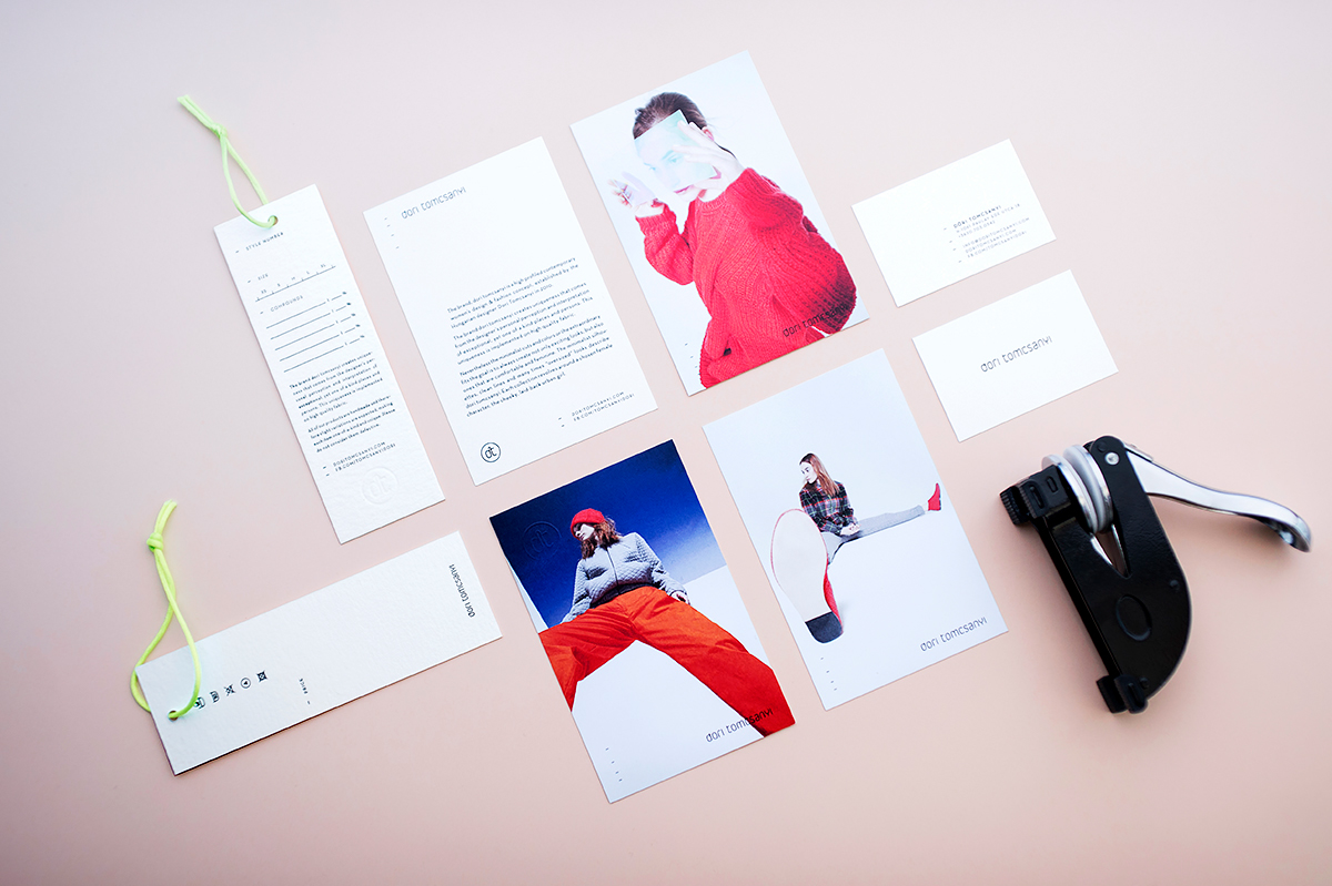 dori tomcsanyi fashion design Label budapest letterpress black and White