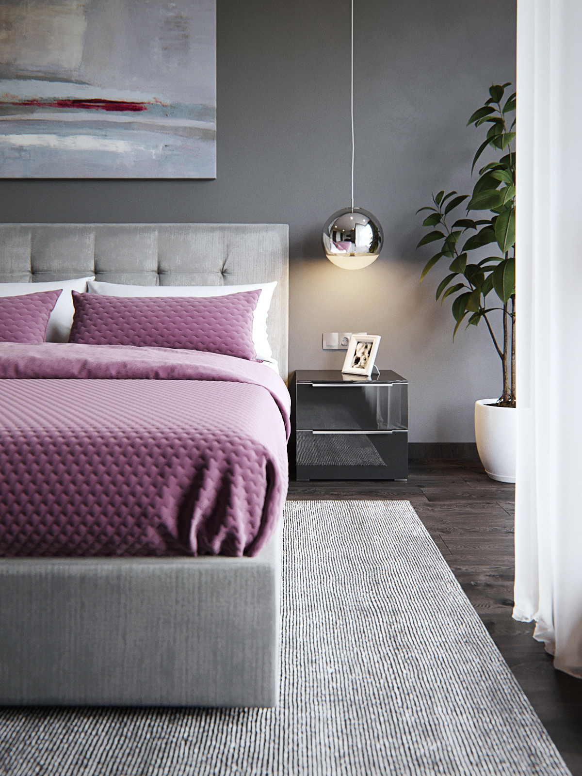 bedroom modern Interior visualization Render design