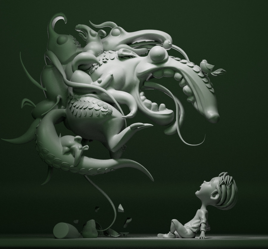 3D Character Character design  children's book Cover Art Digital Art  illsutration kids illustration monster