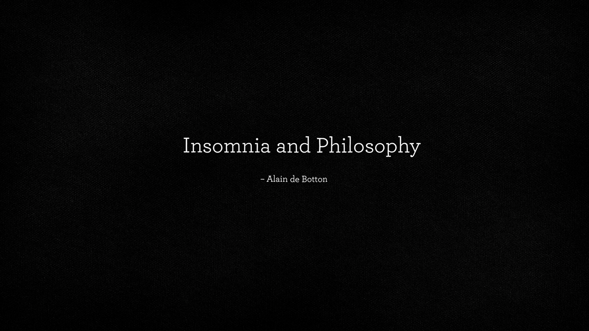 Insomnia philosophy  simple black and white bold bauhaus geometric