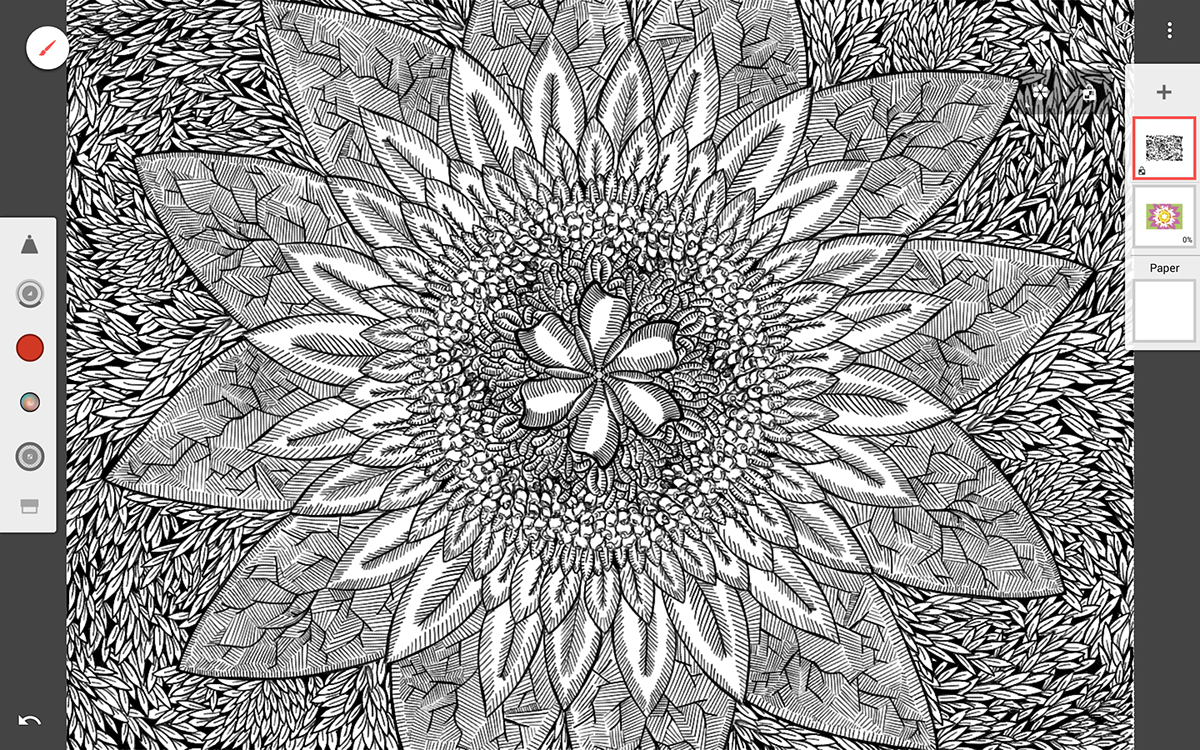 flower draw sketch sketching sketchbook Infinite Painter ILLUSTRATION  doodle leaf crazy