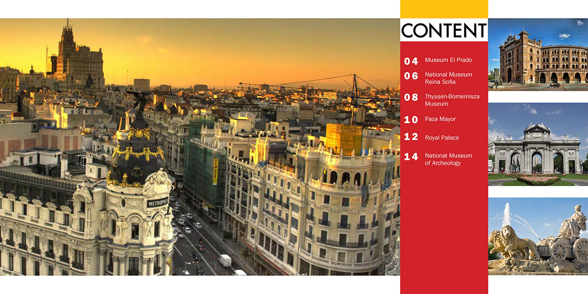 madrid spain Travel Travel Booklet museums editorial design