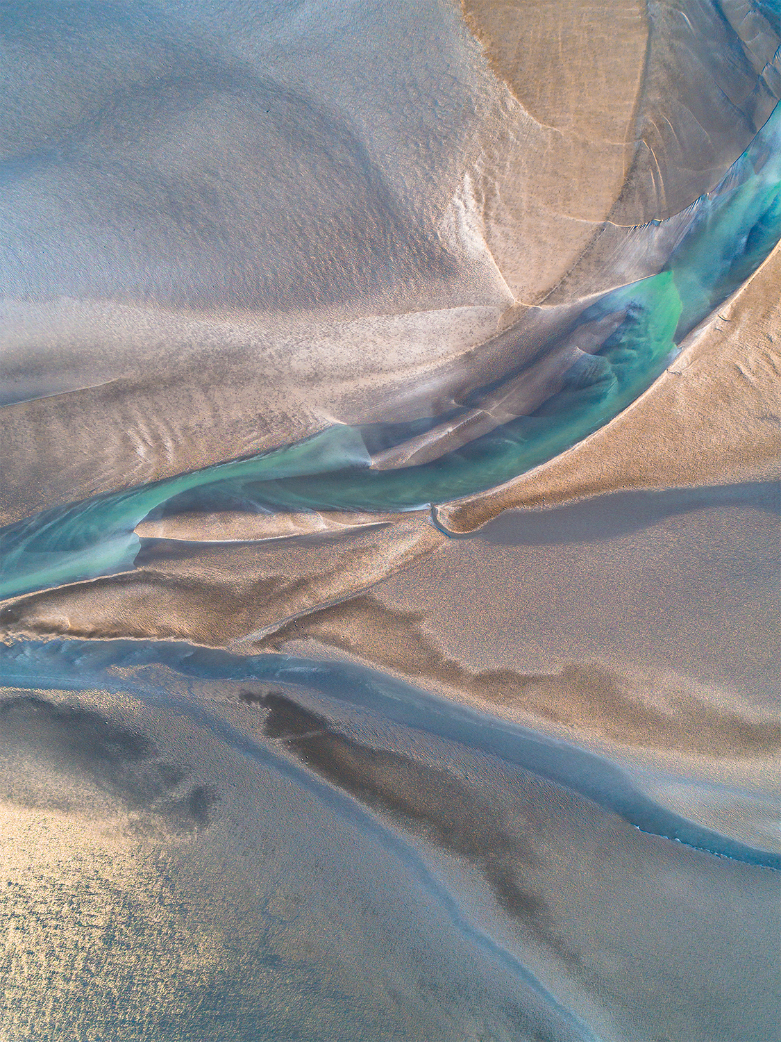 Aerial art abstract Paintings FINEART water tides sand rivers Patterns
