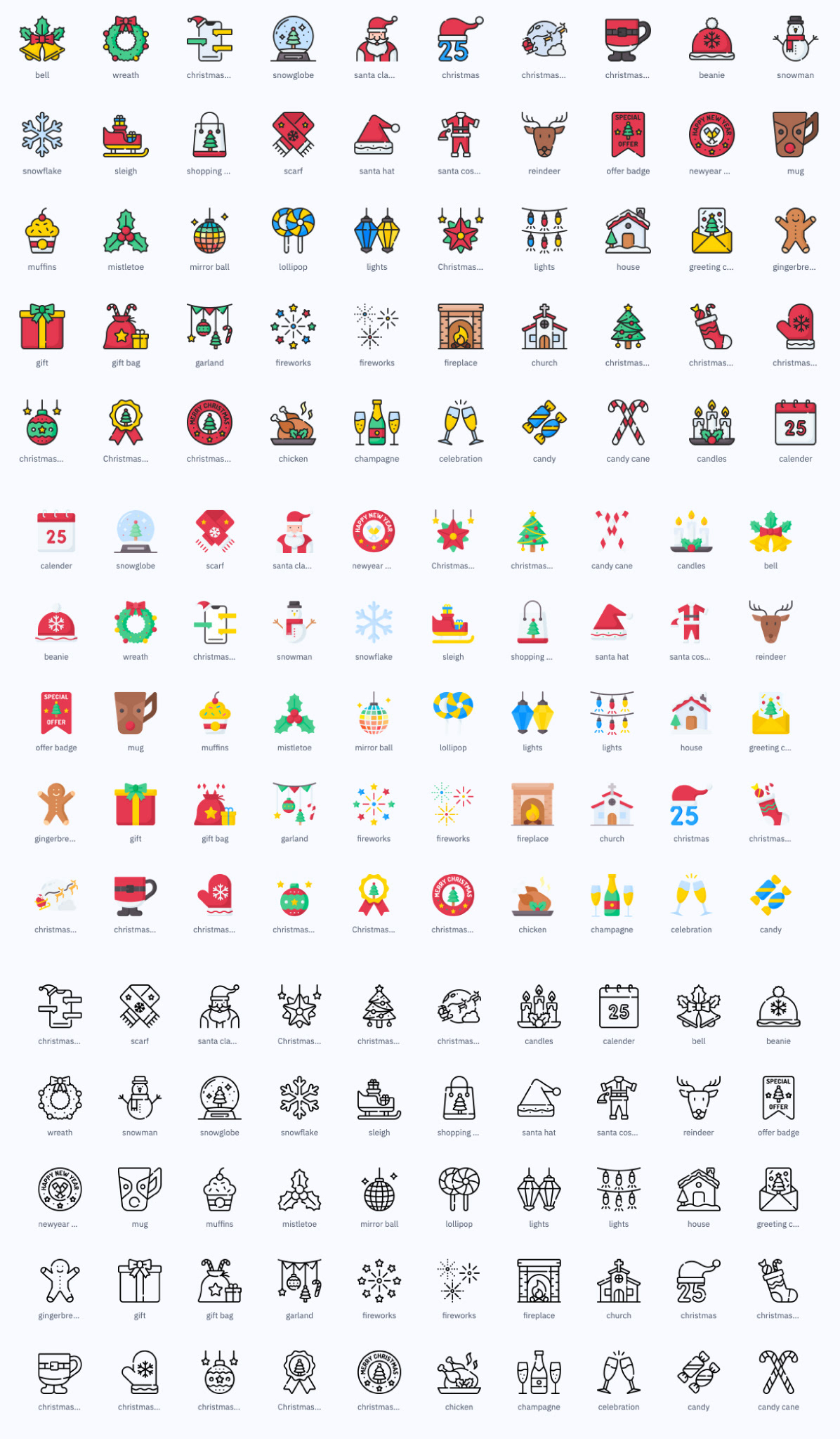 icons free freebie free icon Christmas Holiday xmas flat outline Icon
