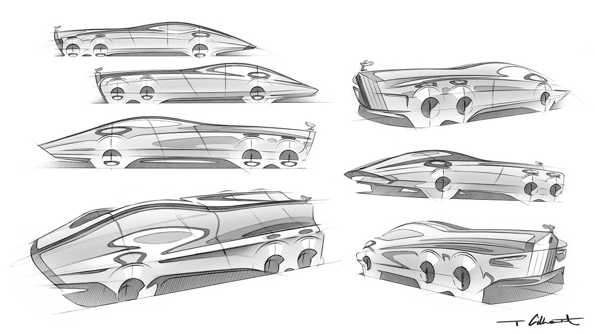 Thunderbirds fab 1 rolls royce car concept design pink future electric movie