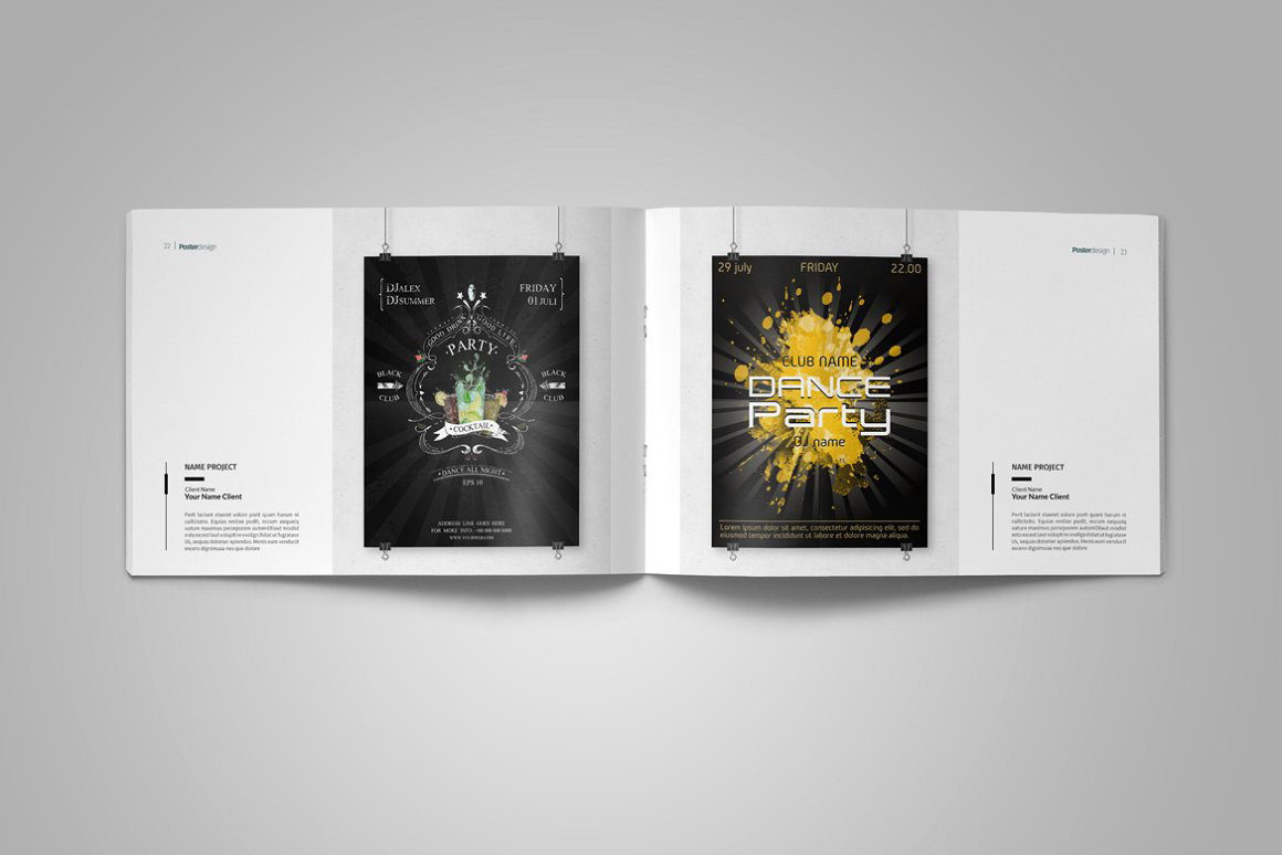 brochure clean designer graphic design  InDesign Multipurpose portfolio template