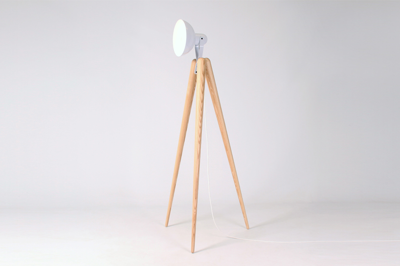 Fellow Lamp Lighting Design  Sam Griffin Y.S Collective ys Lamp tripod wooden design contemporary design Tall Fellow ash light Think & Shift Kamp.studio