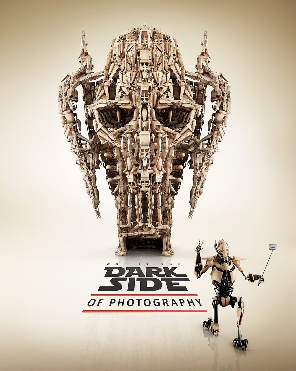 CGI 3D star wars darth vader Dark side stormtrooper Empire lord fener Helmet structure bodies matteo salvador