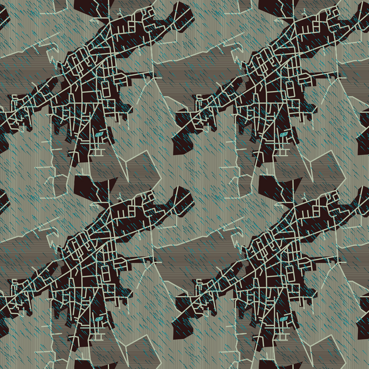 55dsl Patterns textures all-overs camouflages apparel Textiles city map